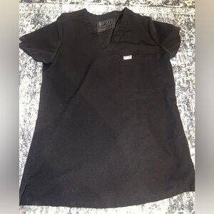 Figs Technical Collection Scrub Top in Charcoal